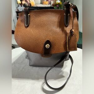 Dooney & Bourke Nylon leather crossbody flap bag